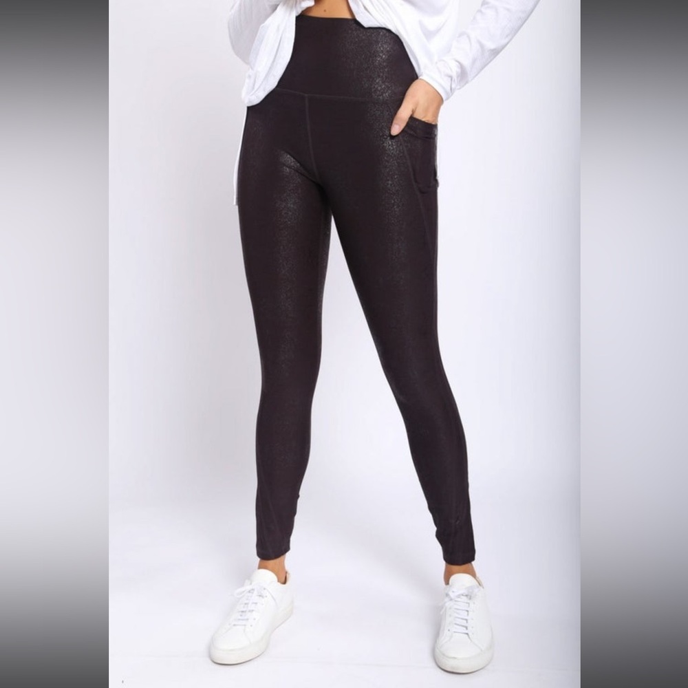 Mono B Shimmer Black Leggings
